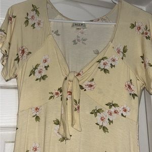 Yellow flowy dress